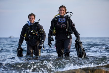 Droogpak testdag DiveWorld en Lucas Divestore