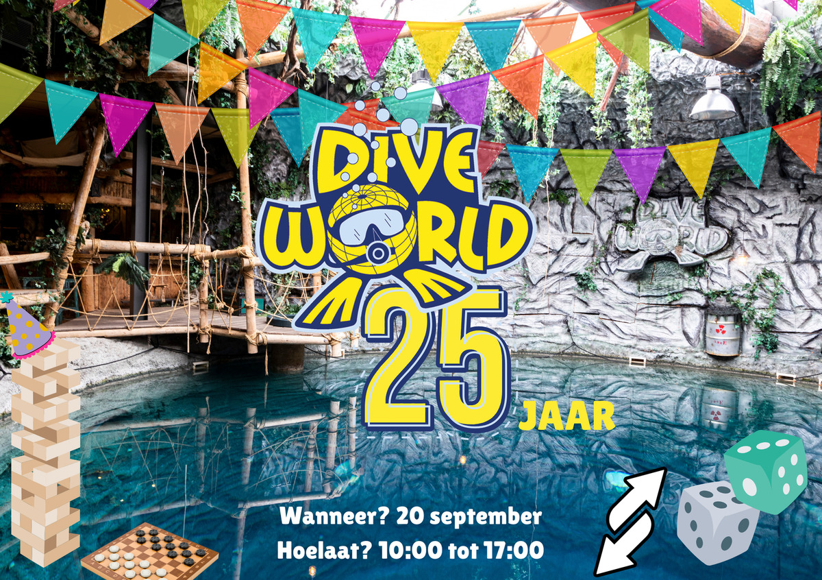 DiveWorld viert 25 jaar met open dag vol duikactiviteiten en prijzen